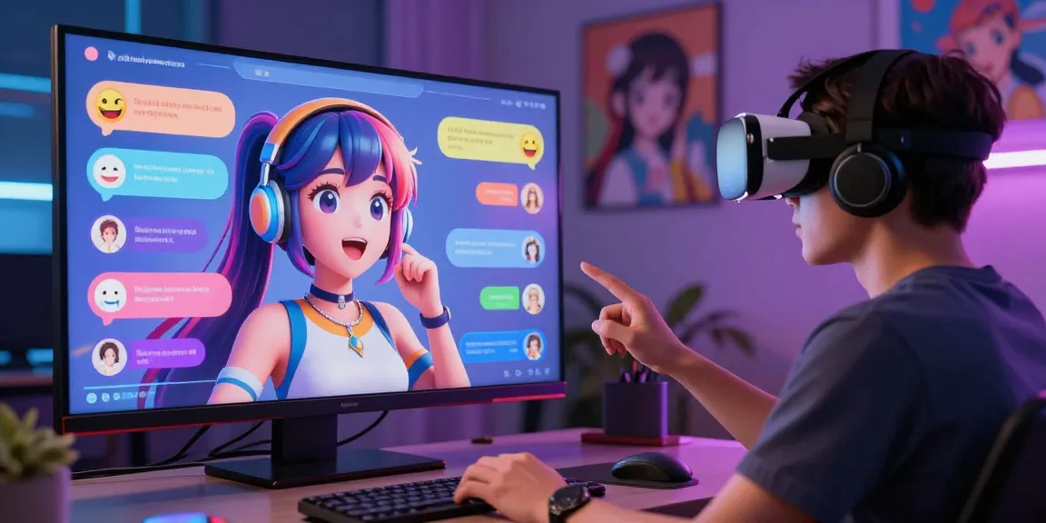 Engaging AI hentai chat experience featuring vibrant animated character interactions.